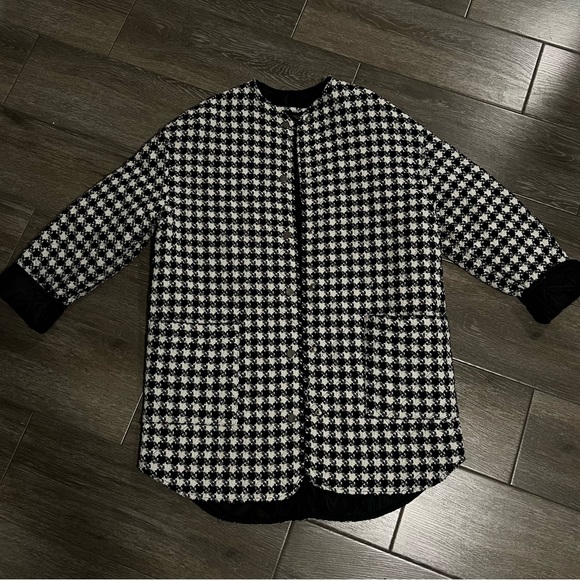 Zara houndstooth textured padded jacket - Picture 1 of 6